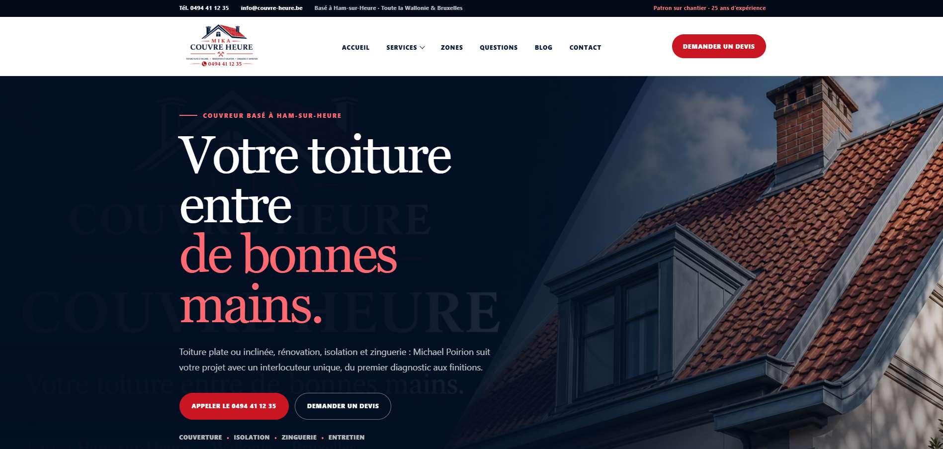 Création de site web couvre heure à Nalinnes