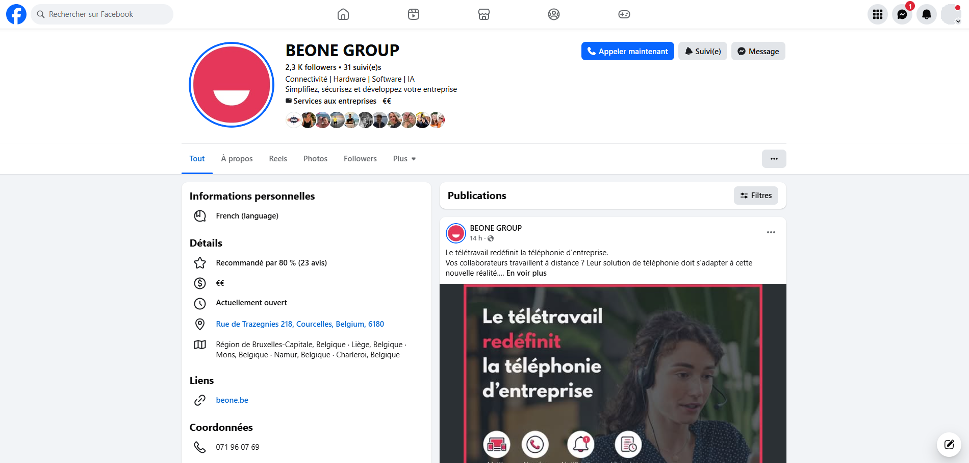 Création de contenu pour les réseaux sociaux d'une entreprise