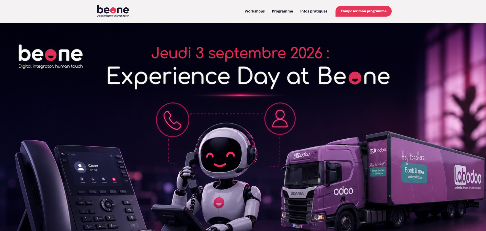 Landing page pour un événement de société