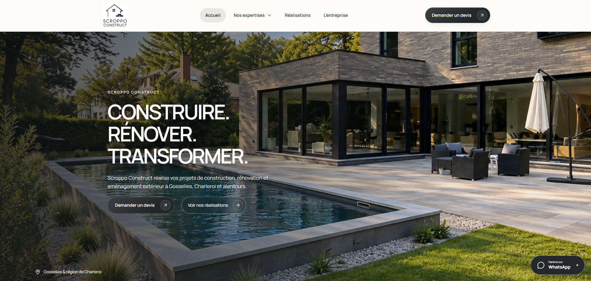 Site web aménagement extérieur